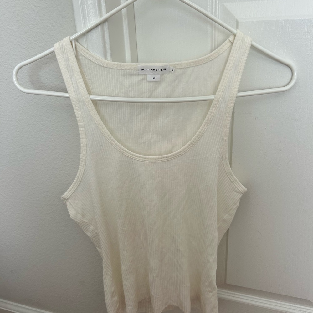 Good American Cream Tank Top